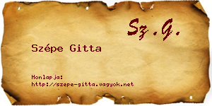 Szépe Gitta névjegykártya
